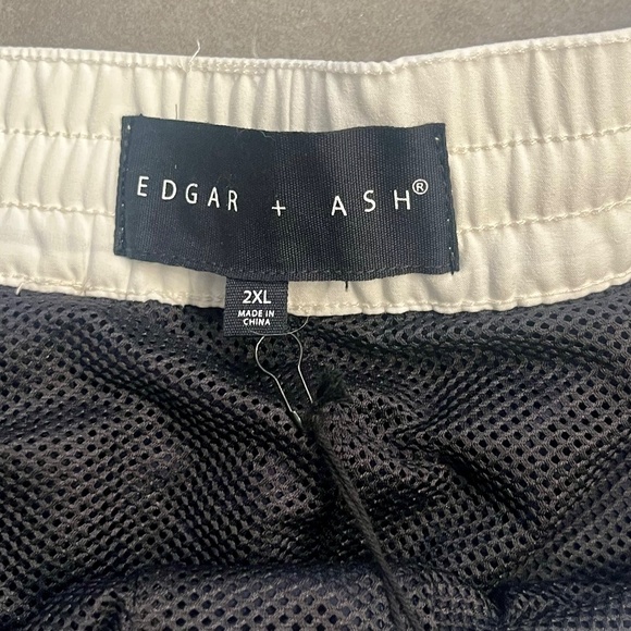 NWT Edgar & Ash Men's Navy Blue White Swim Trunks Shorts Size XXL - Picture 3 of 7